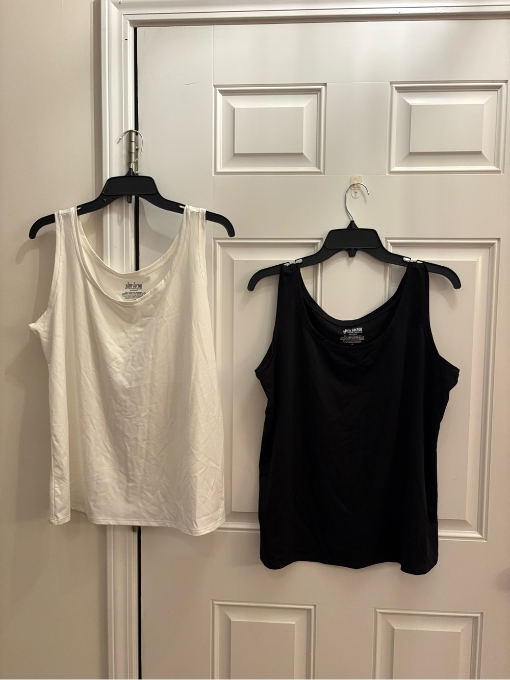 Investments Scoop Neck Tank Tops - White & Black